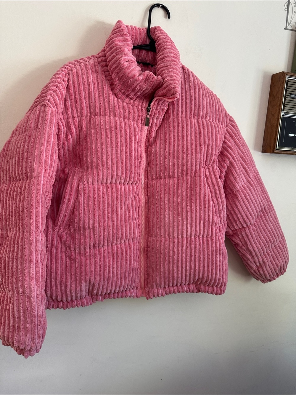 J.Nna corduroy pink puffer